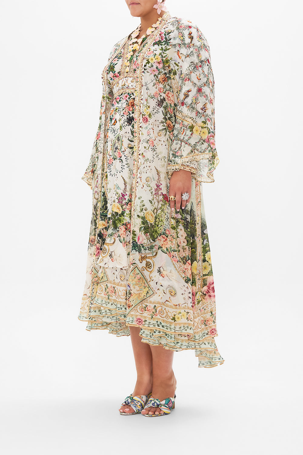 FLARE SLEEVE LONG ROBE RENAISSANCE ROMANCE