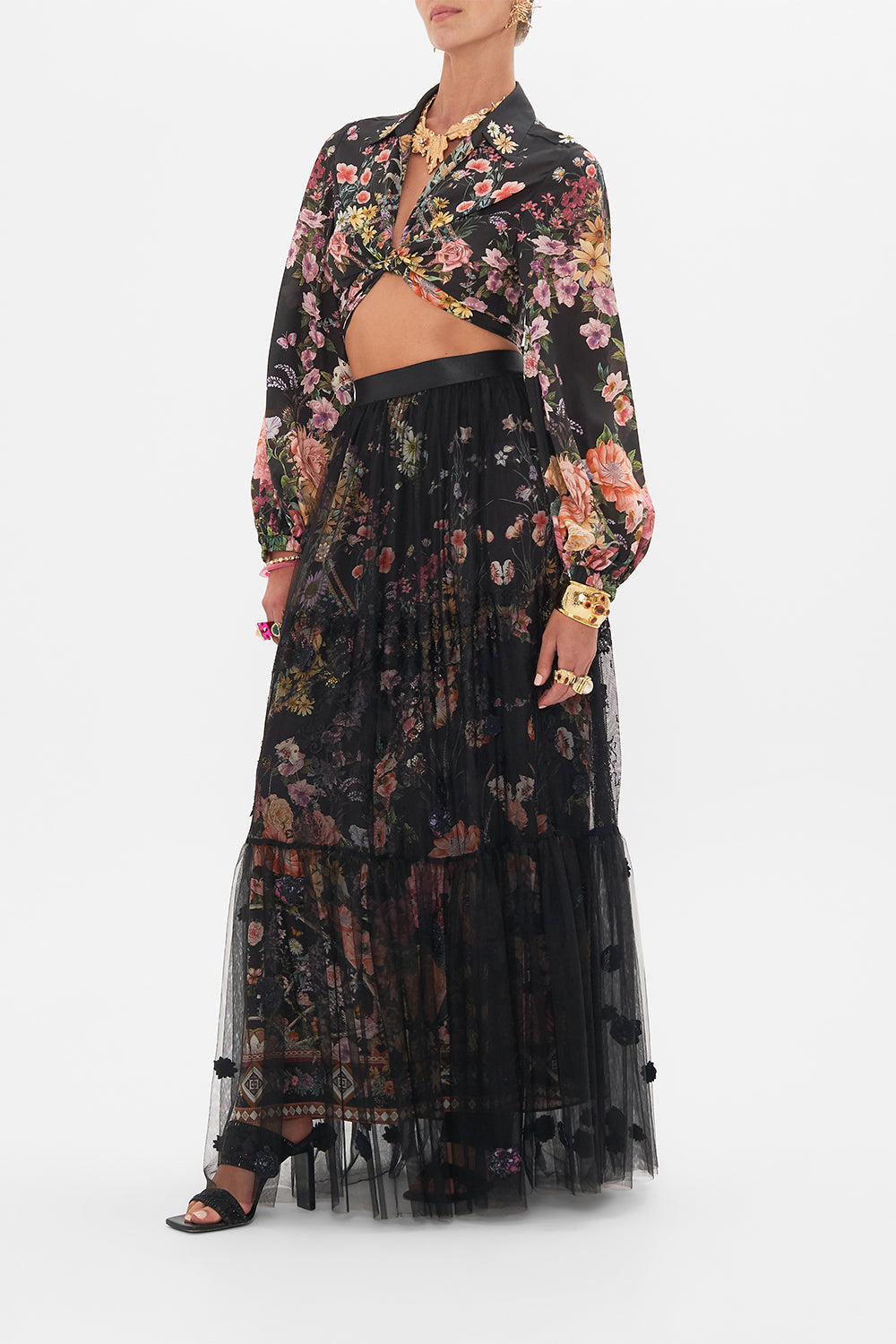 The CAMILLA SHORT KAFTAN WITH CUFF RESERVATION FOR LOVE in our  print.