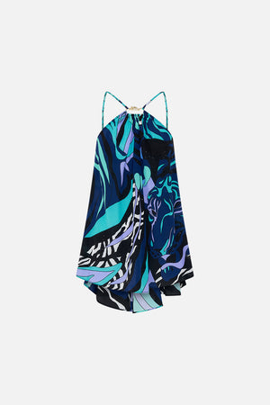 Product view of CAMILLA silk halter top in Vividly Venice print