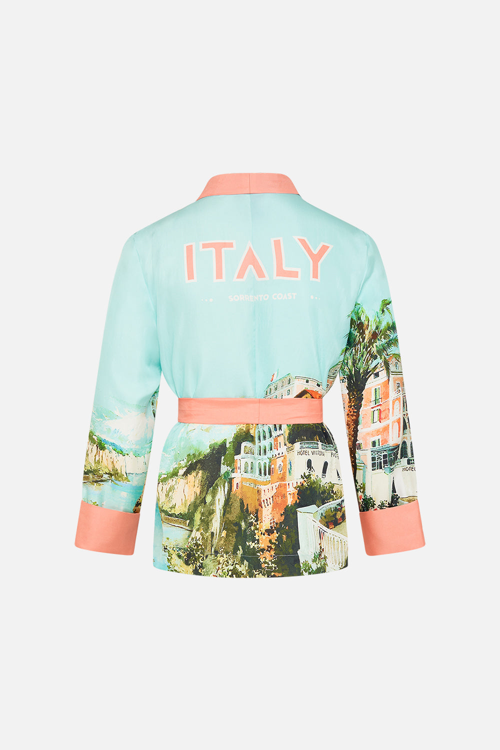 Hotel Franks by CAMILLA mens robe in From Sorrento With Love print