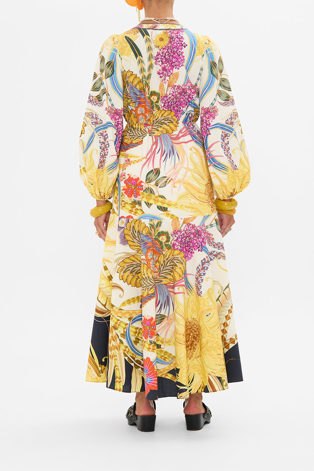 CAMILLA wrap dress in Sunflowers On My Mind print