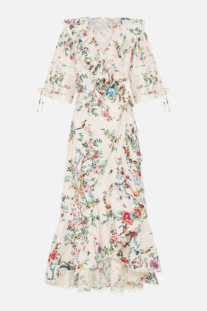 CAMILLA maxi wrap dress in Plumes And Parterres print 