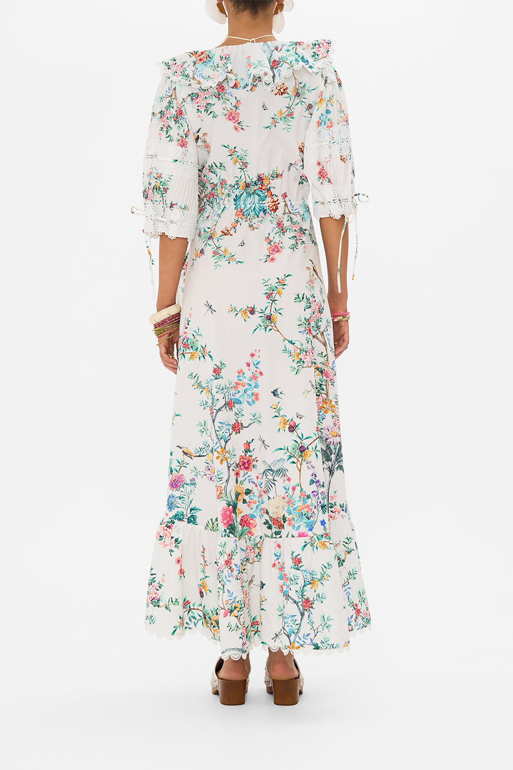 CAMILLA maxi wrap dress in Plumes And Parterres print 