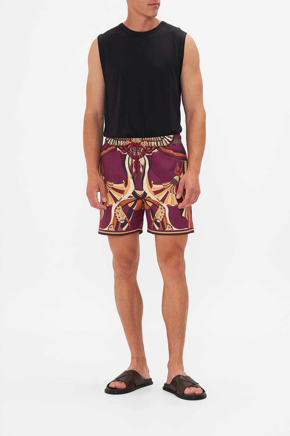 The CAMILLA CROPPED WRAP SHIRT WEAVING WORLDS in our  print.