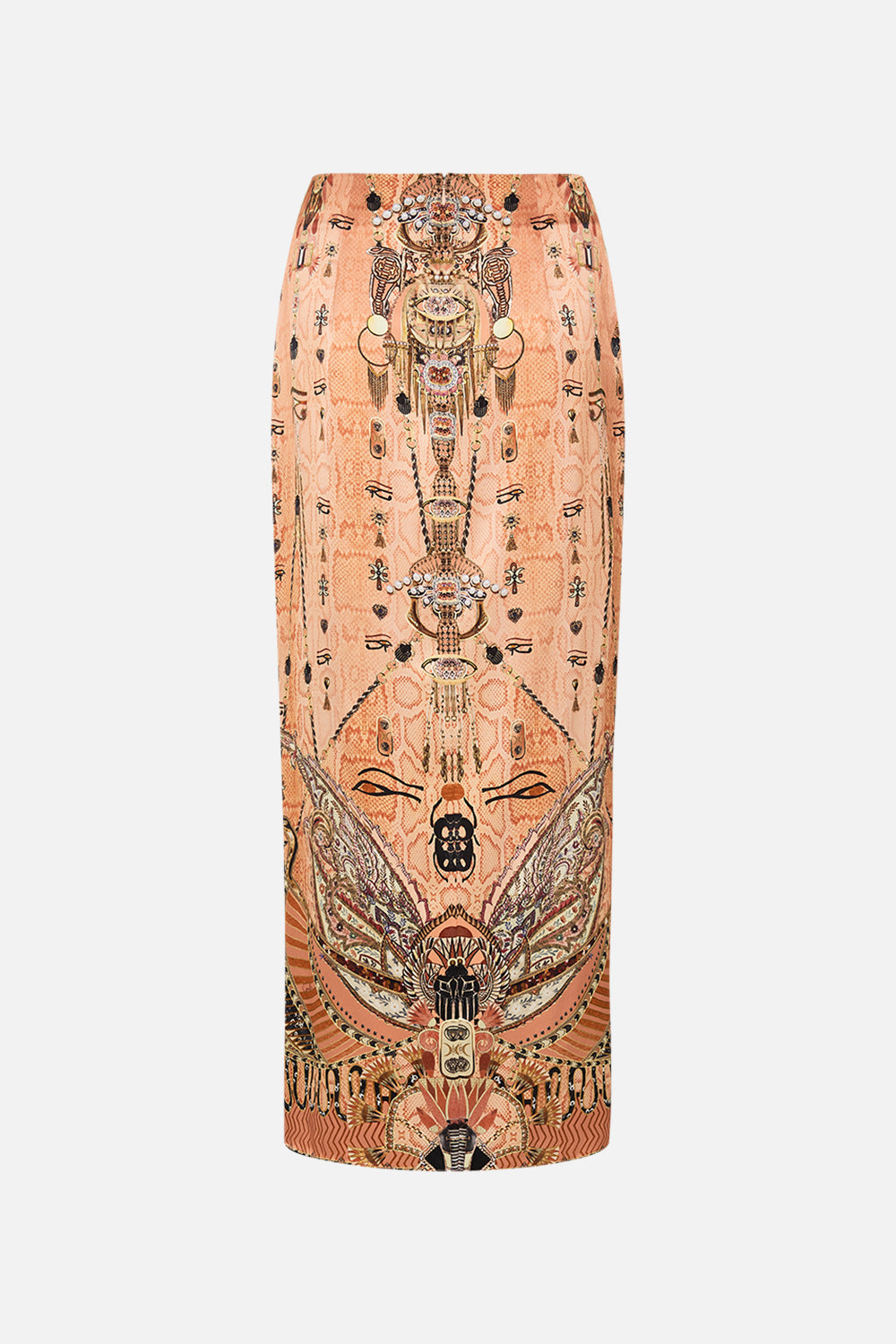 The CAMILLA GILDED MESH TOP WITH NECKPIECE VALLEY OF THE KINGS in our  print.