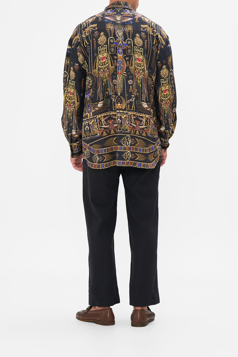 Hotel Franks By CAMILLA Oversized Shirt in Cartouche Kingdom print. 