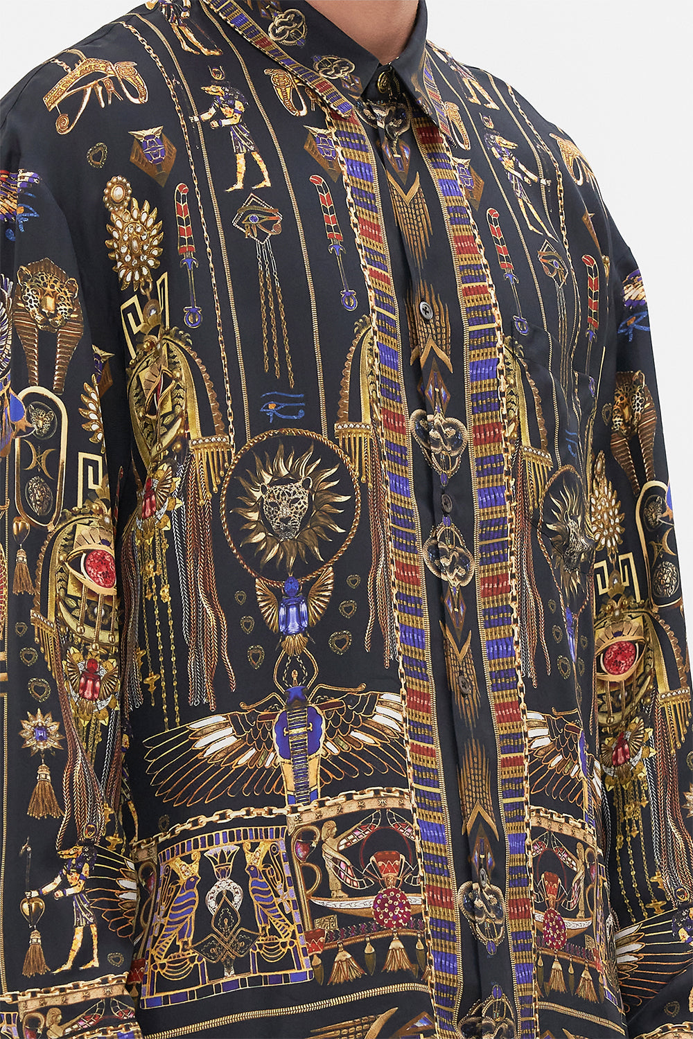 Hotel Franks By CAMILLA Oversized Shirt in Cartouche Kingdom print. 