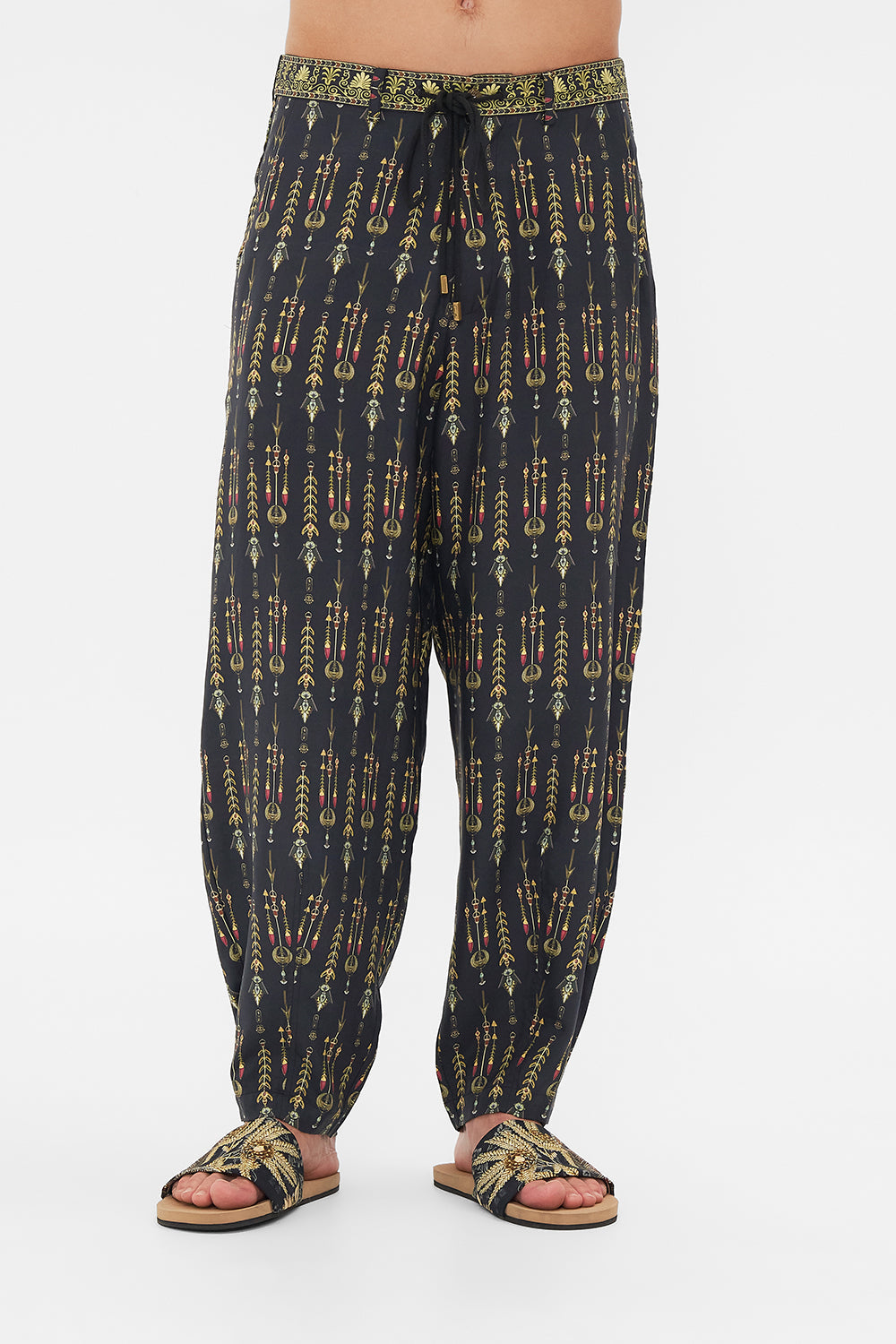 Hotel Franks By CAMILLA Relaxed Dropped Crotch Pant in They Called Her Nefertari print.