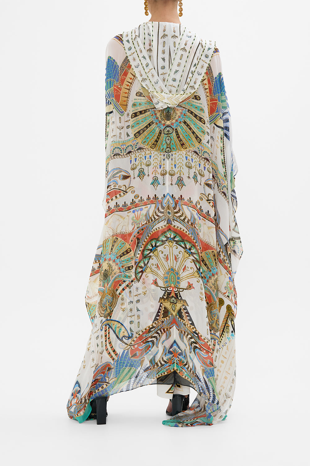 CAMILLA Oversized Robe in Valley Of The Queens print