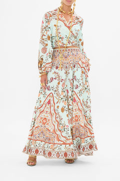 CAMILLA Maxi Circle Skirt in Weaving Worlds print