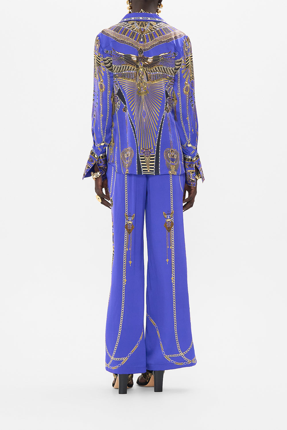 CAMILLA Pyjama Shirt in My Fair Pharaoh print. 