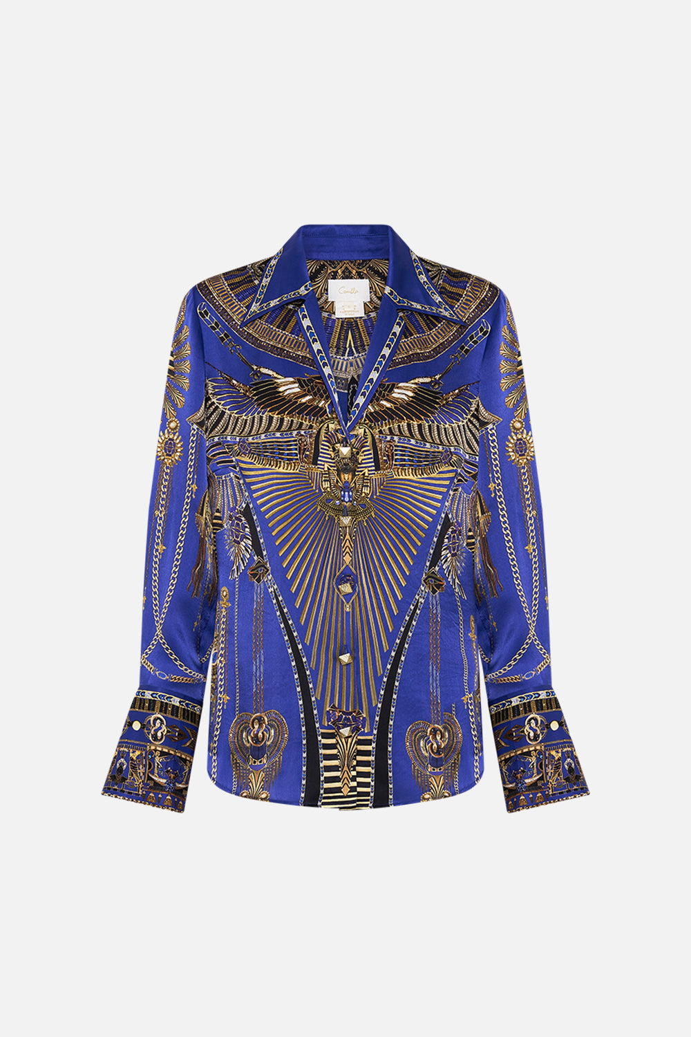 CAMILLA Pyjama Shirt in My Fair Pharaoh print. 