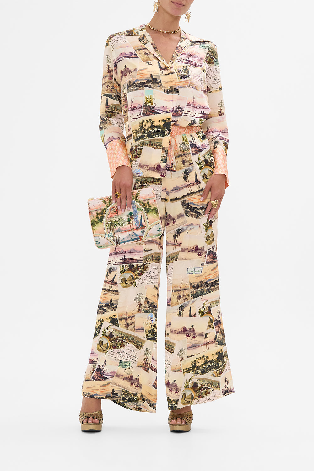 CAMILLA pyjama shirt in Milla's Got Mail print. 