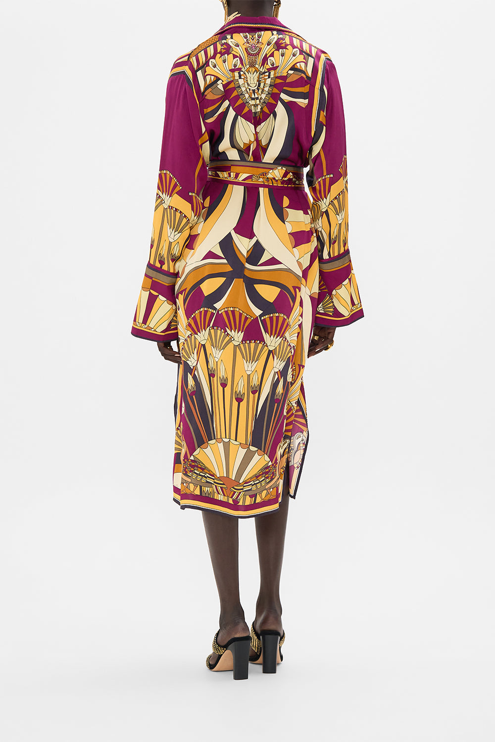 CAMILLA Split Cuff Soft Coat in Desert Delerium print. 