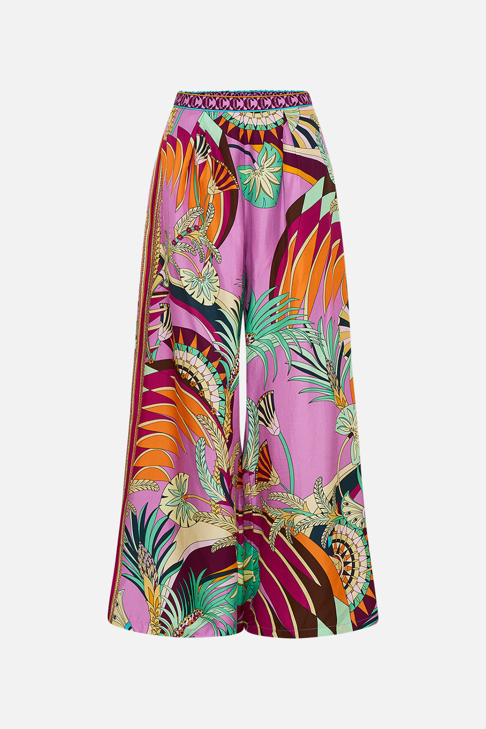 The CAMILLA GATHER NECK HARDWARE TOP DESERT VISIONS in our  print.