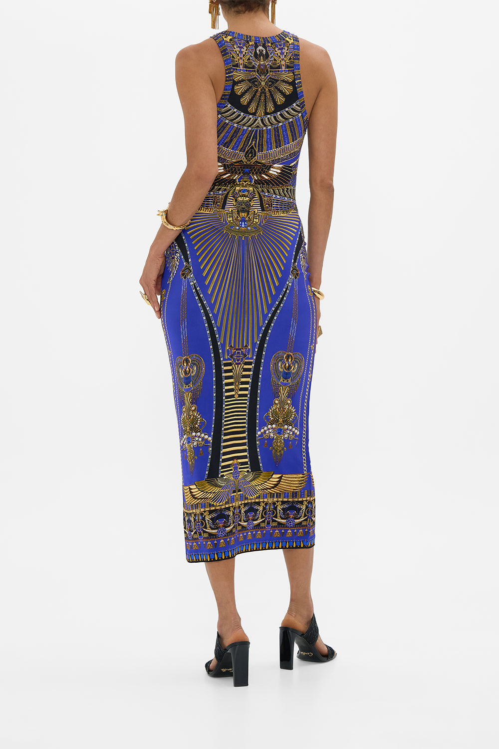 CAMILLA Jersey Tank Dress in My Fair Pharaoh print. 