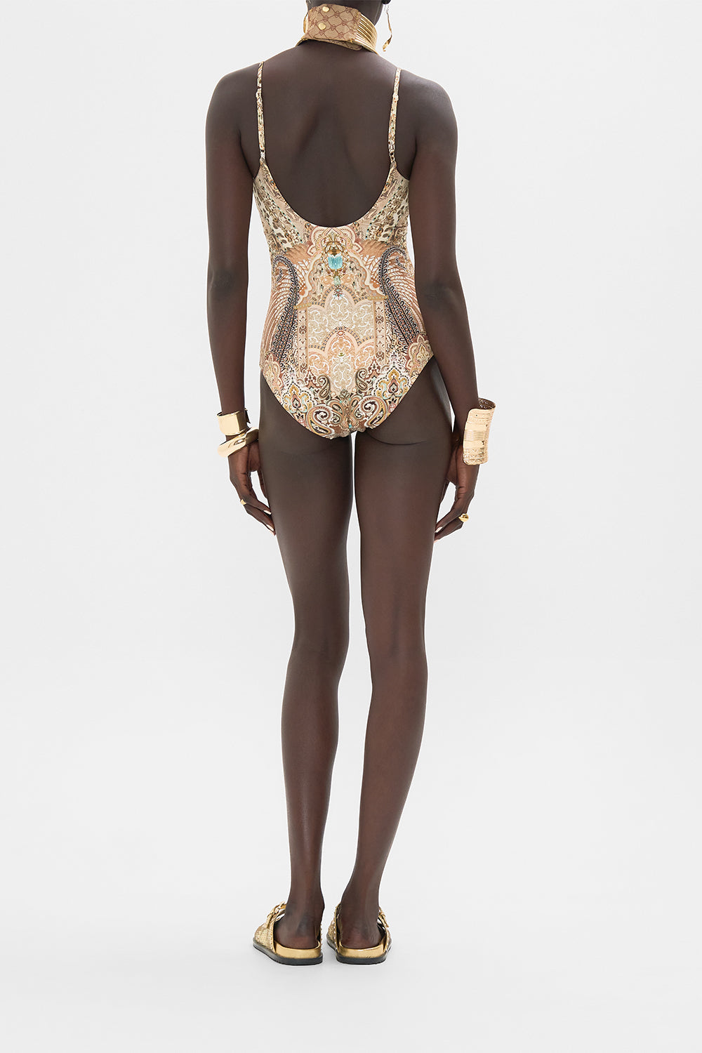 CAMILLA Scoop Neck One Piece The Throne Room print