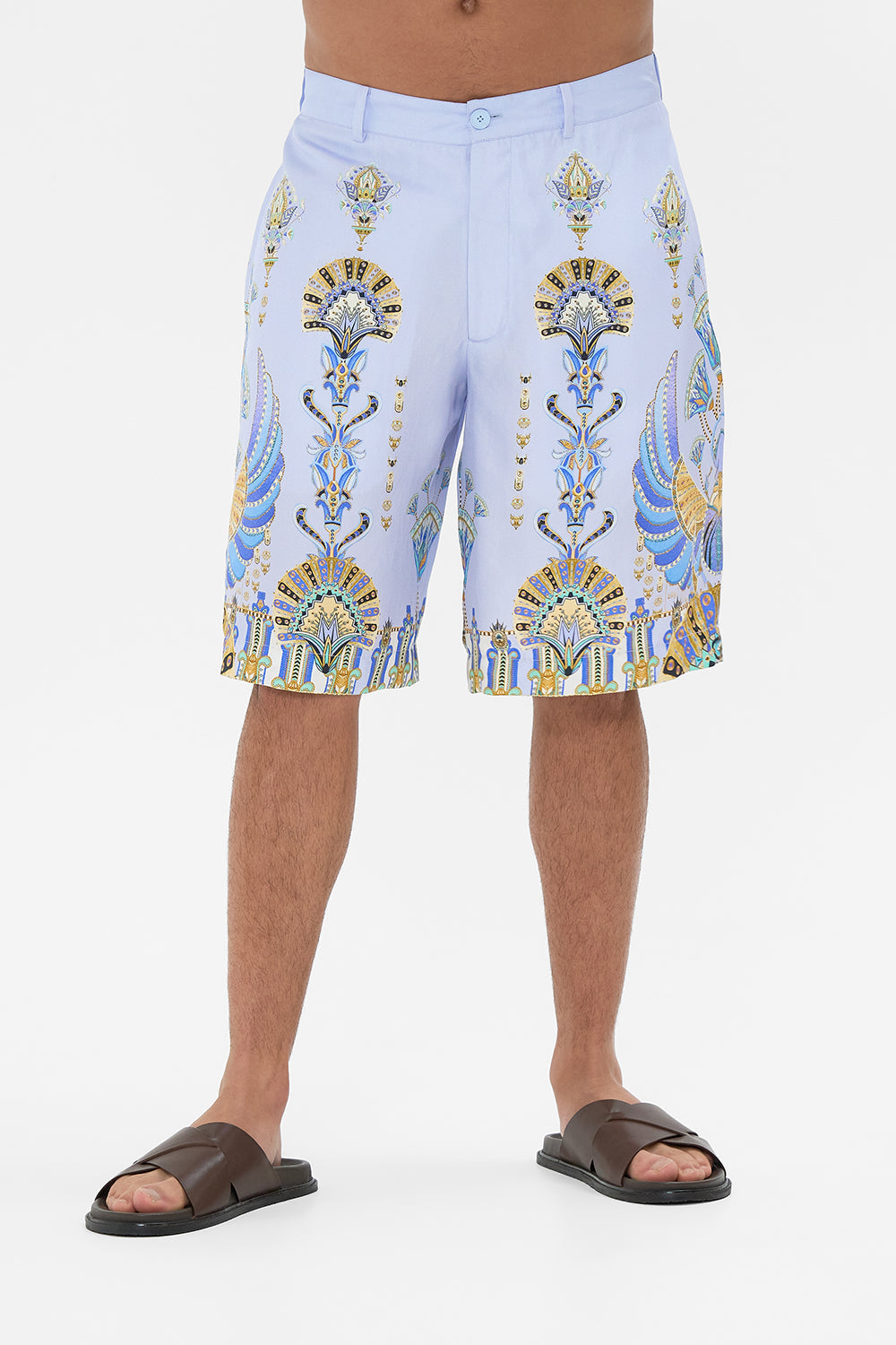 The CAMILLA V NECK KAFTAN WITH FRONT WELT POCKETS MY FAIR PHARAOH in our  print.