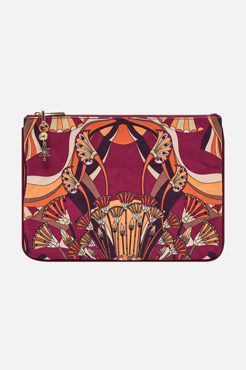 CAMILLA small canvas clutch in Desert Delerium print