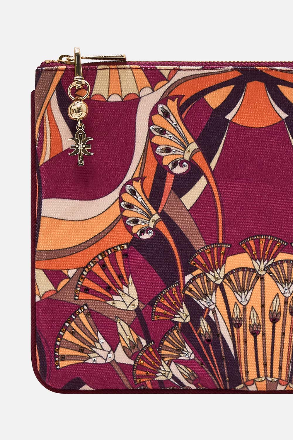 CAMILLA small canvas clutch in Desert Delerium print