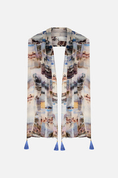 CAMILLA long scarf in Call Me in Cairo print. 