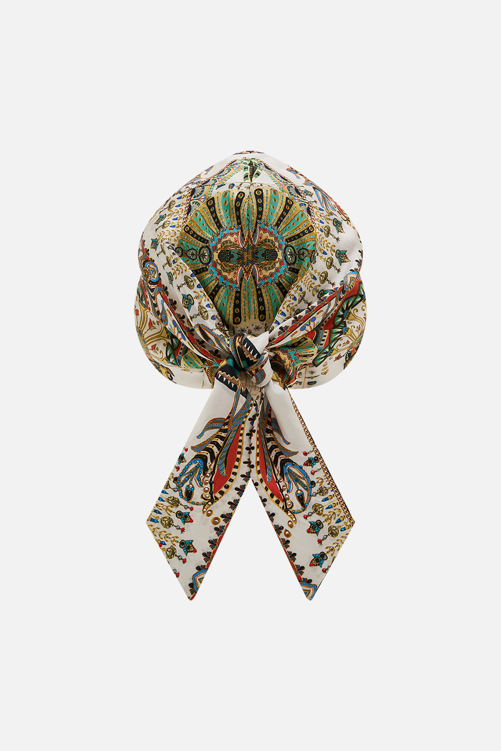 CAMILLA Headscarf in Valley of the Queens print