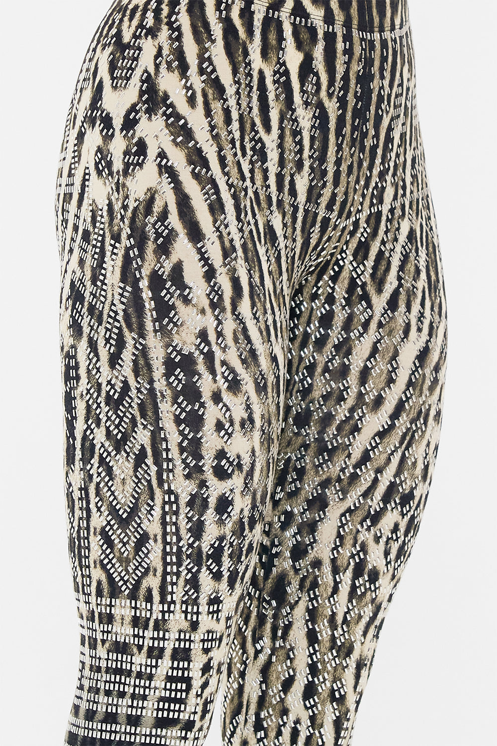 CAMILLA Hotfix Leggings in Cat Worship print. 