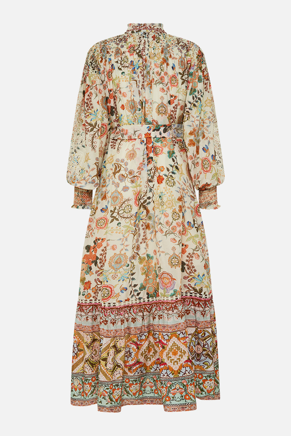 CAMILLA Blouson Sleeve Smocked Dress in Honour of Heirlooms print