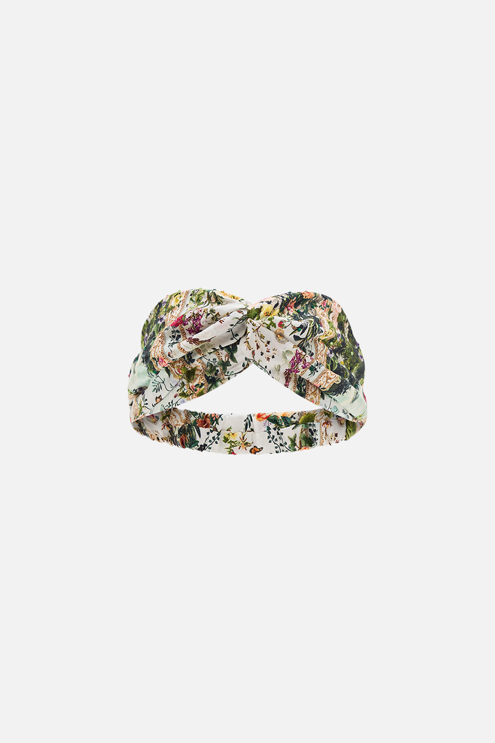 CAMILLA silk headband in Renaissance Romance print