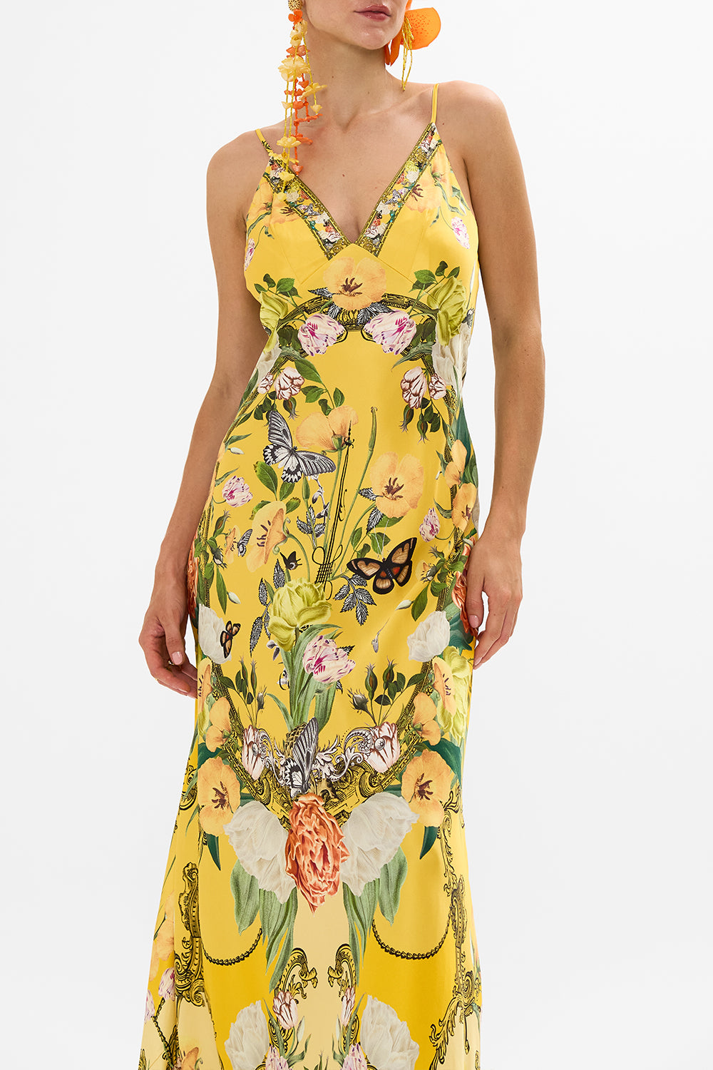 CAMILLA floral ruched cup underwire one piece in Stitched in Time print.