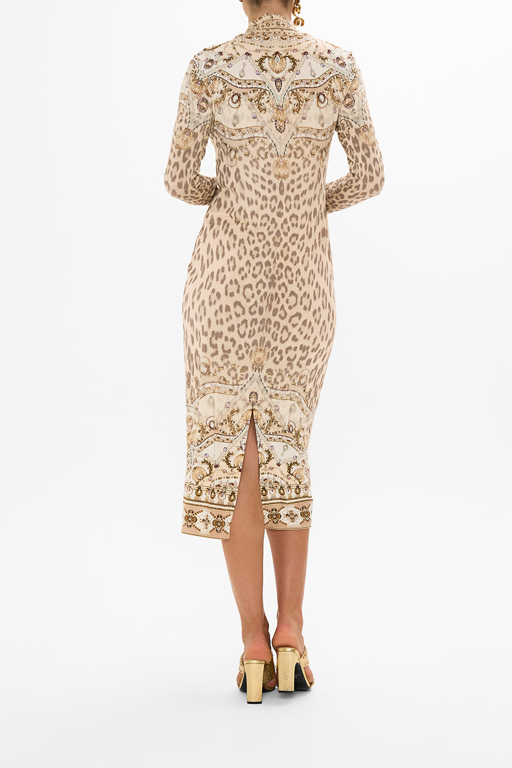 CAMILLA printed jersey dress in Grotto Goddess print