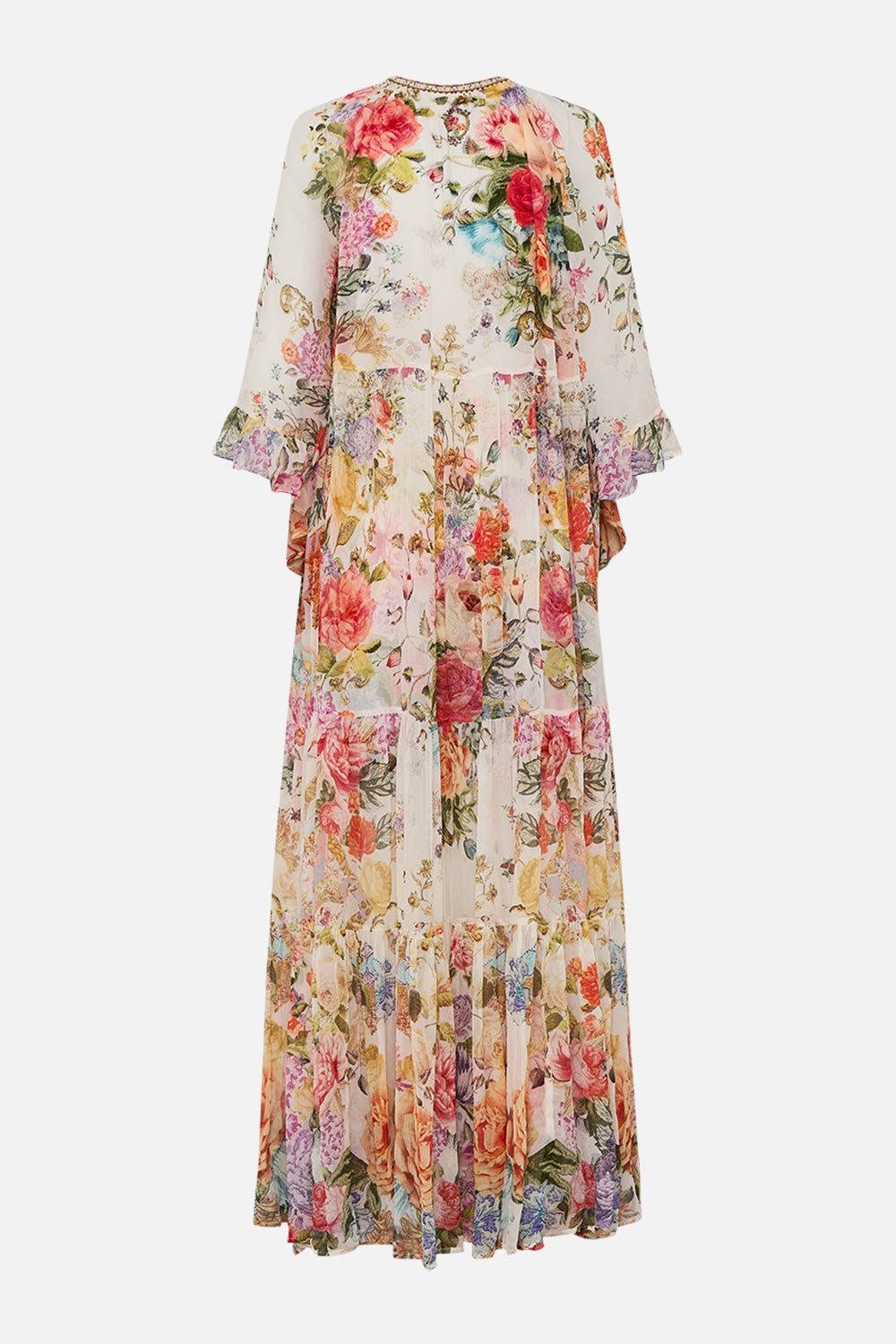 CAMILLA Floral Wide Sleeve Gathered Dress in Sew Yesterday print