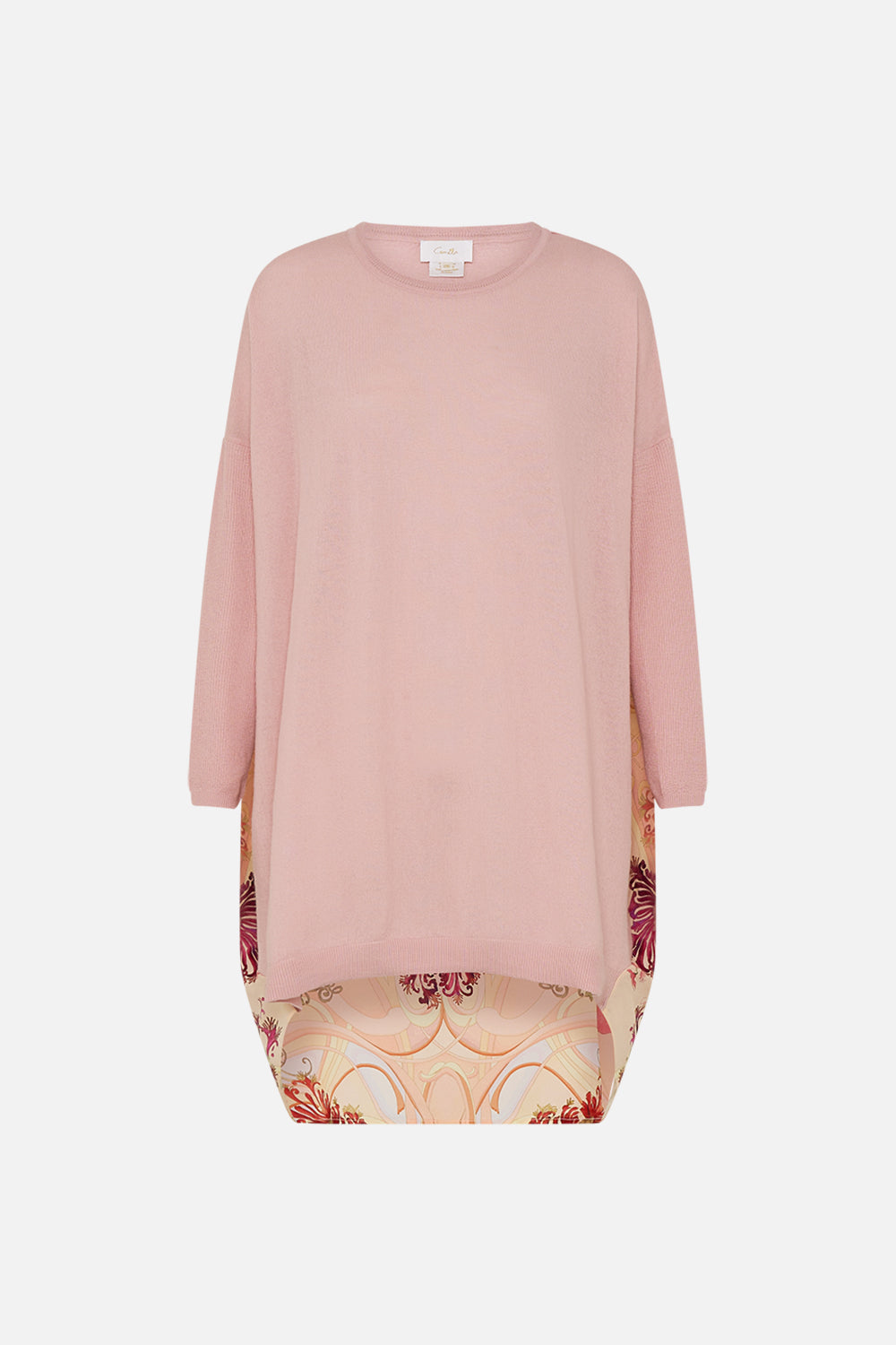 CAMILLA floral  long sleeve jumper in Blossoms And Brushstrokes print.