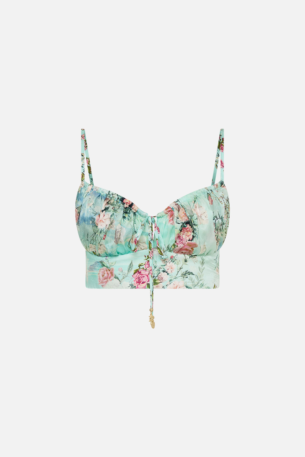 The CAMILLA WIDE LEG WAISTED PANT DEFY GRAVITY in our  print.