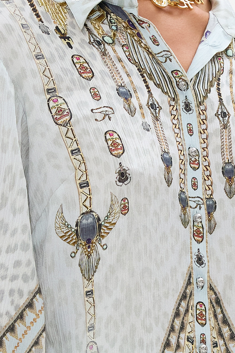 SPLIT SLEEVE BLOUSE SAHARA STARLET