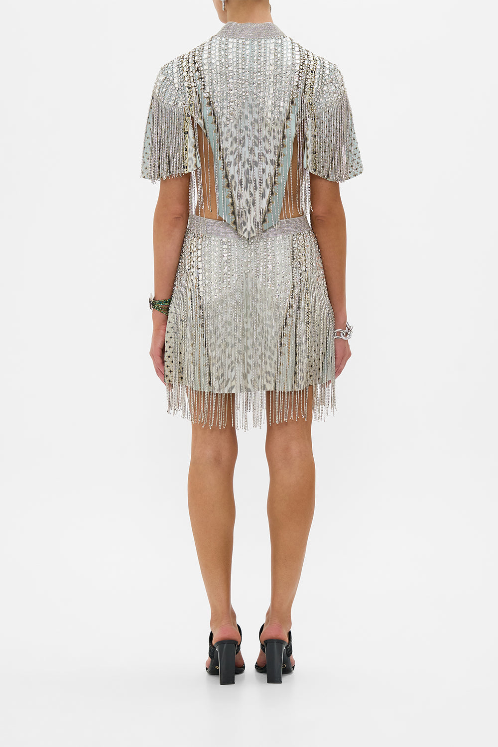 The CAMILLA HALTER TIE BACK TOP TOTALLY OZMOPOLITAN in our  print.