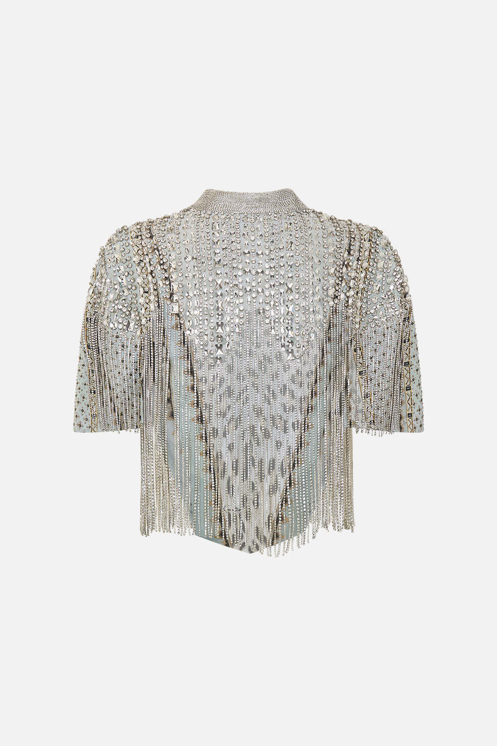 The CAMILLA SHORT KAFTAN WITH CUFF SUNRISE IN SINTRA in our  print.