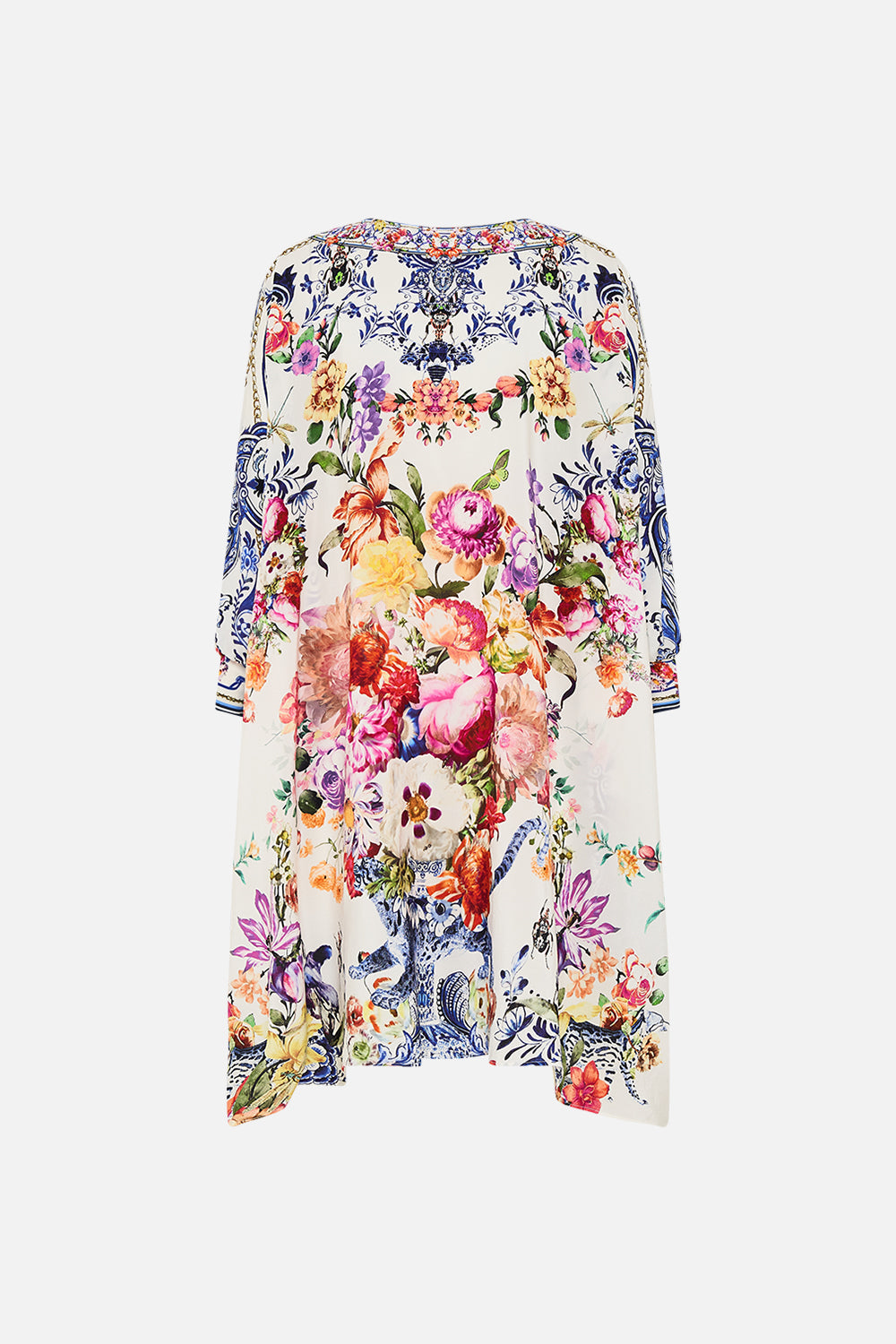 Back view of CAMILLA shirt kaftan in Dutch Is Life print