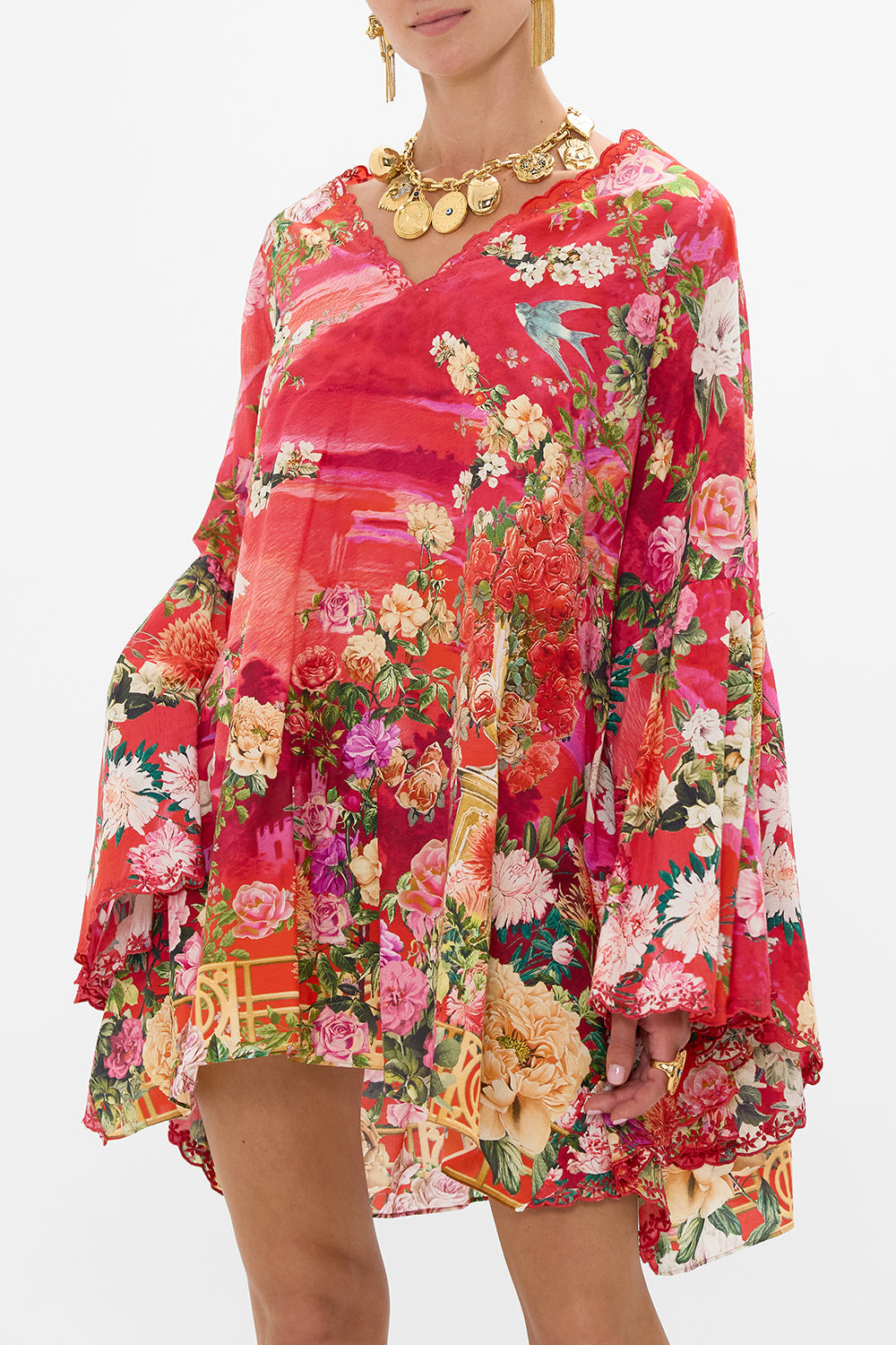 SHORT V NECK RUFFLE KAFTAN SWEET HOME ALEXANDRIA