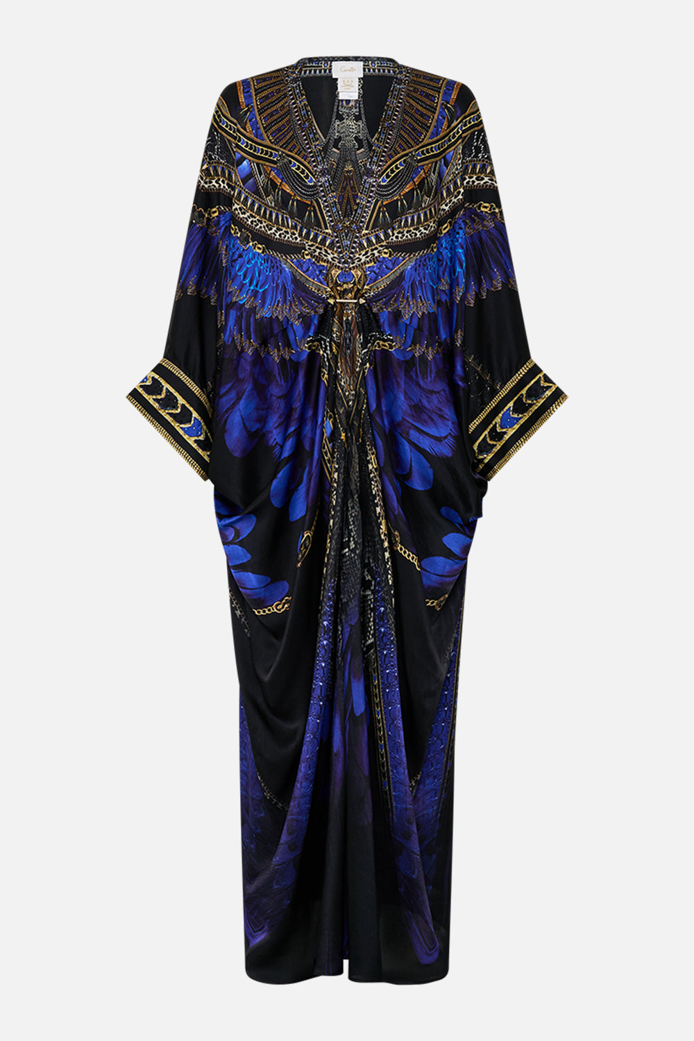 CAMILLA Pierced V-Neck Kaftan in Other Side of the Oasis print.