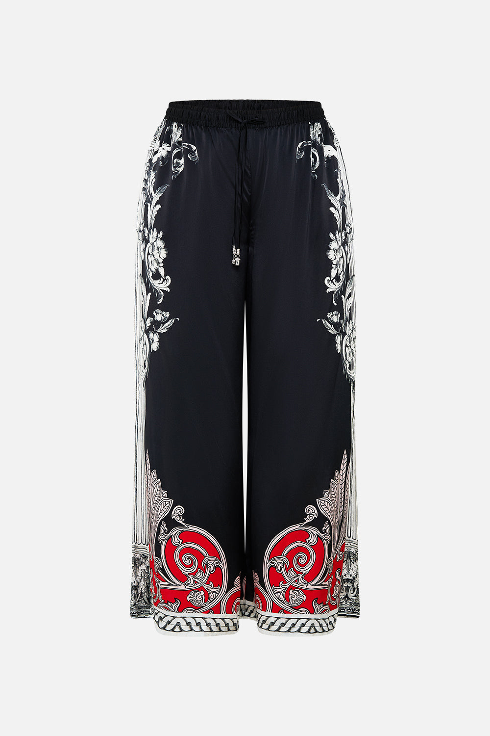 The CAMILLA JERSEY SPLICED TIERED SKIRT FOLK FABULOUS in our  print.