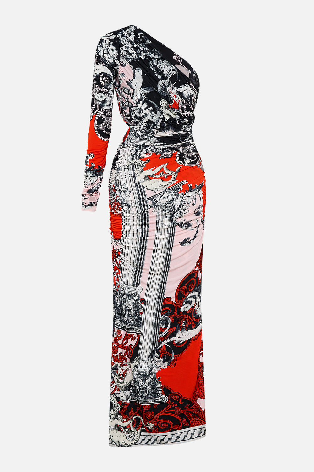 ONE SHOULDER JERSEY CUT OUT DRESS MARK OF MEDUSA