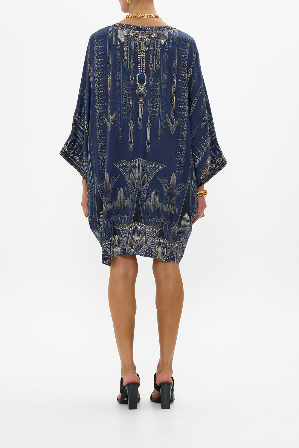 PIERCED V NECK SHORT KAFTAN THE EGYPT EFFECT