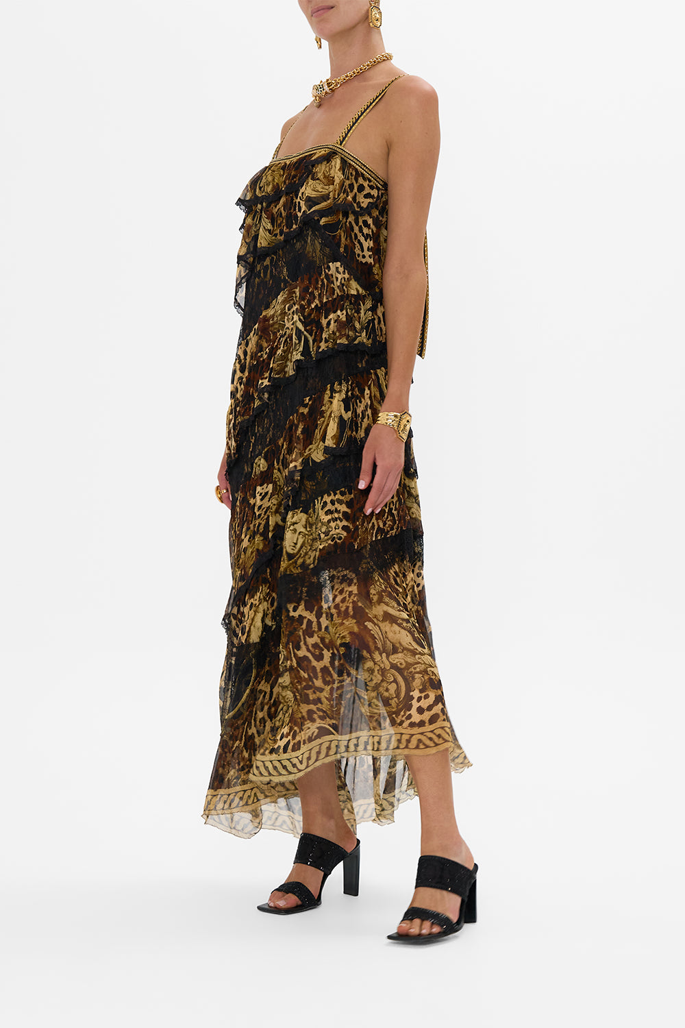 The CAMILLA BATWING CUTOUT SHORT KAFTAN CALL ME CLEOPATRA in our  print.