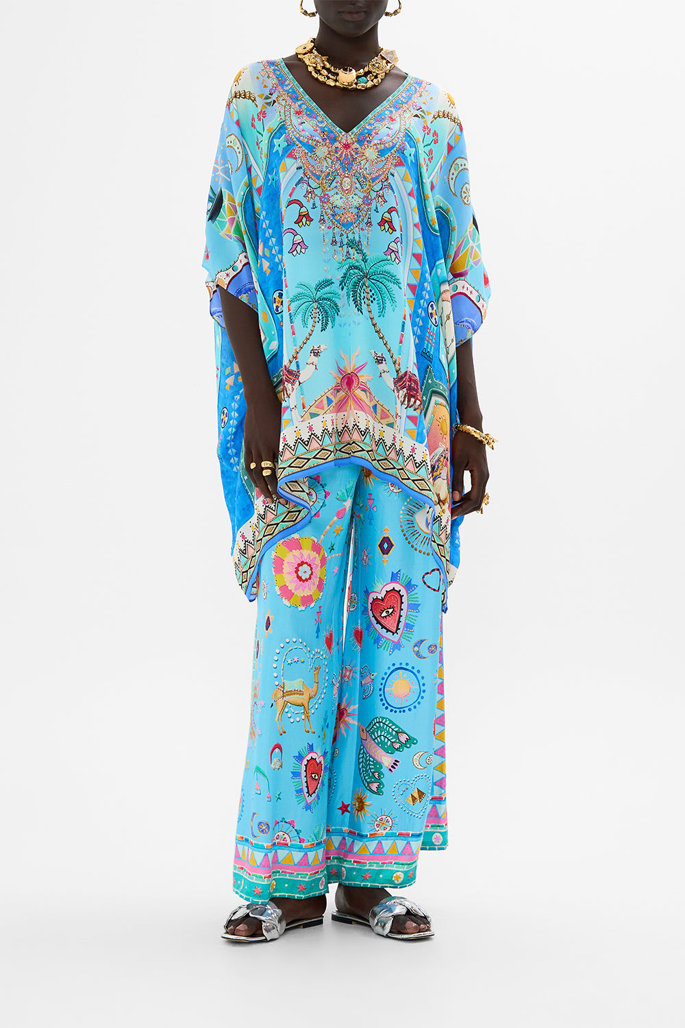 RECTANGULAR V NECK KAFTAN A PAINTED VILLAGE