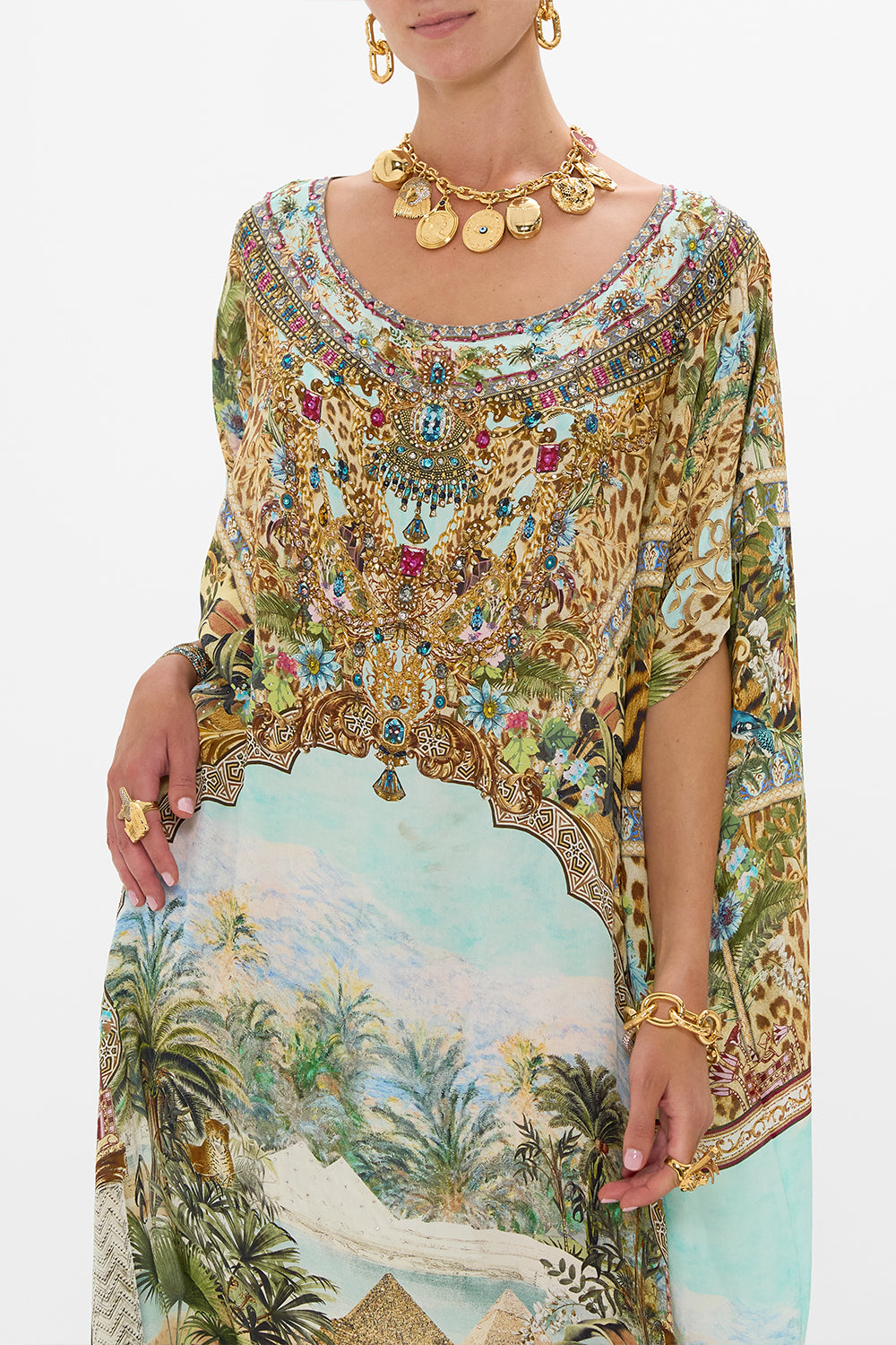 ROUND NECK KAFTAN VIEWS OF THE VALLEY
