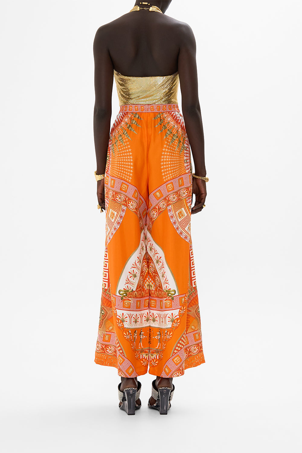 The CAMILLA STRAIGHT LEG PANT DANCING WITH DAYLIGHT in our  print.