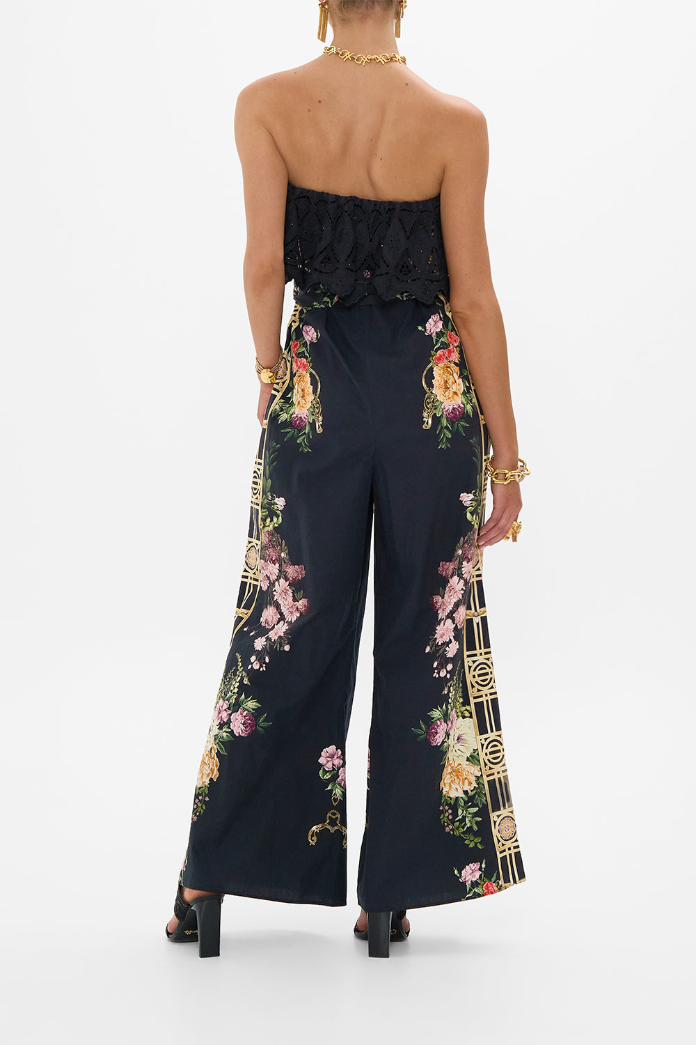 The CAMILLA LONG SPLIT FRONT TWIST JERSEY DRESS PALACIO POETRY in our  print.