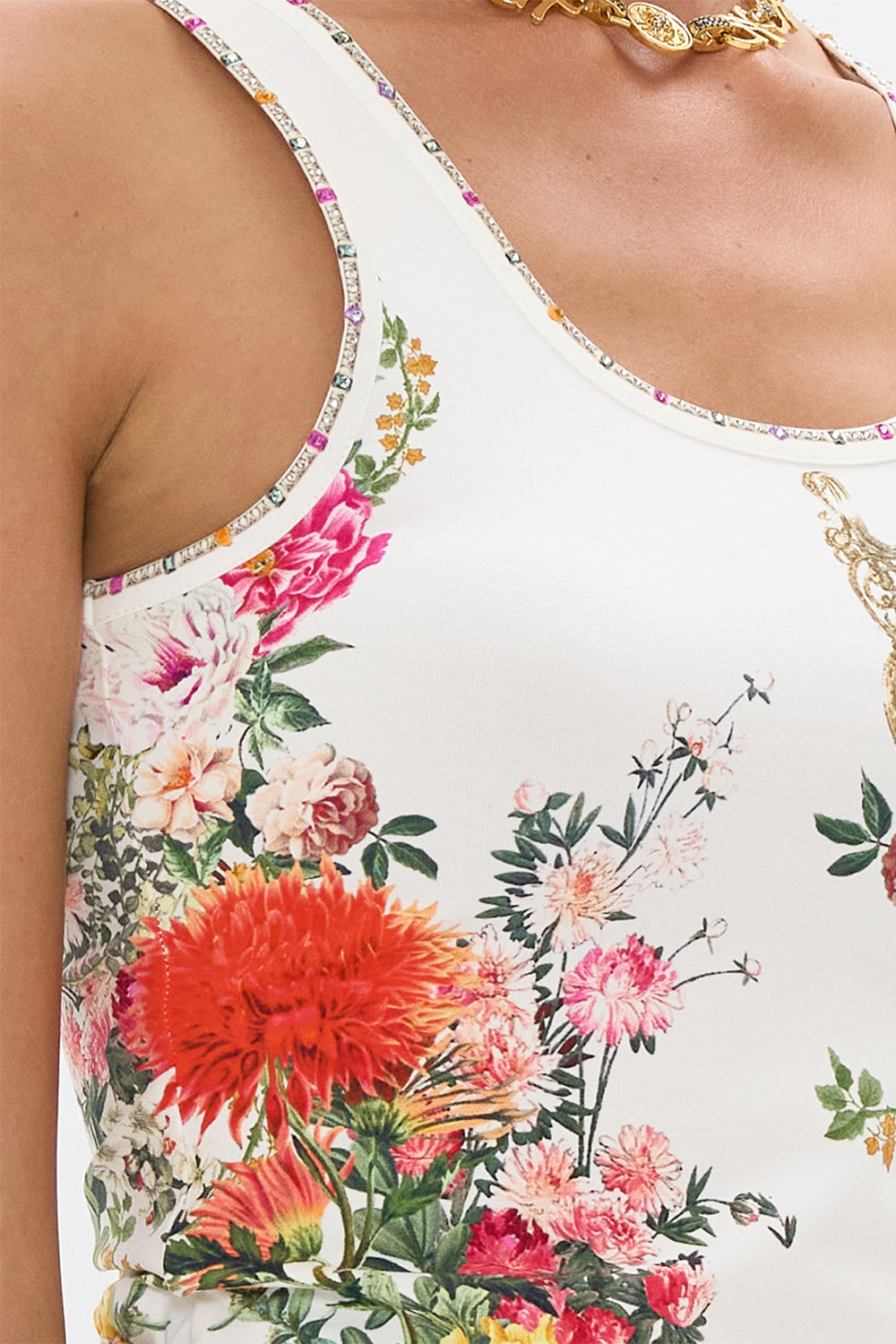 JERSEY SCOOP NECK TANK TOP EGYPTIAN ROSE
