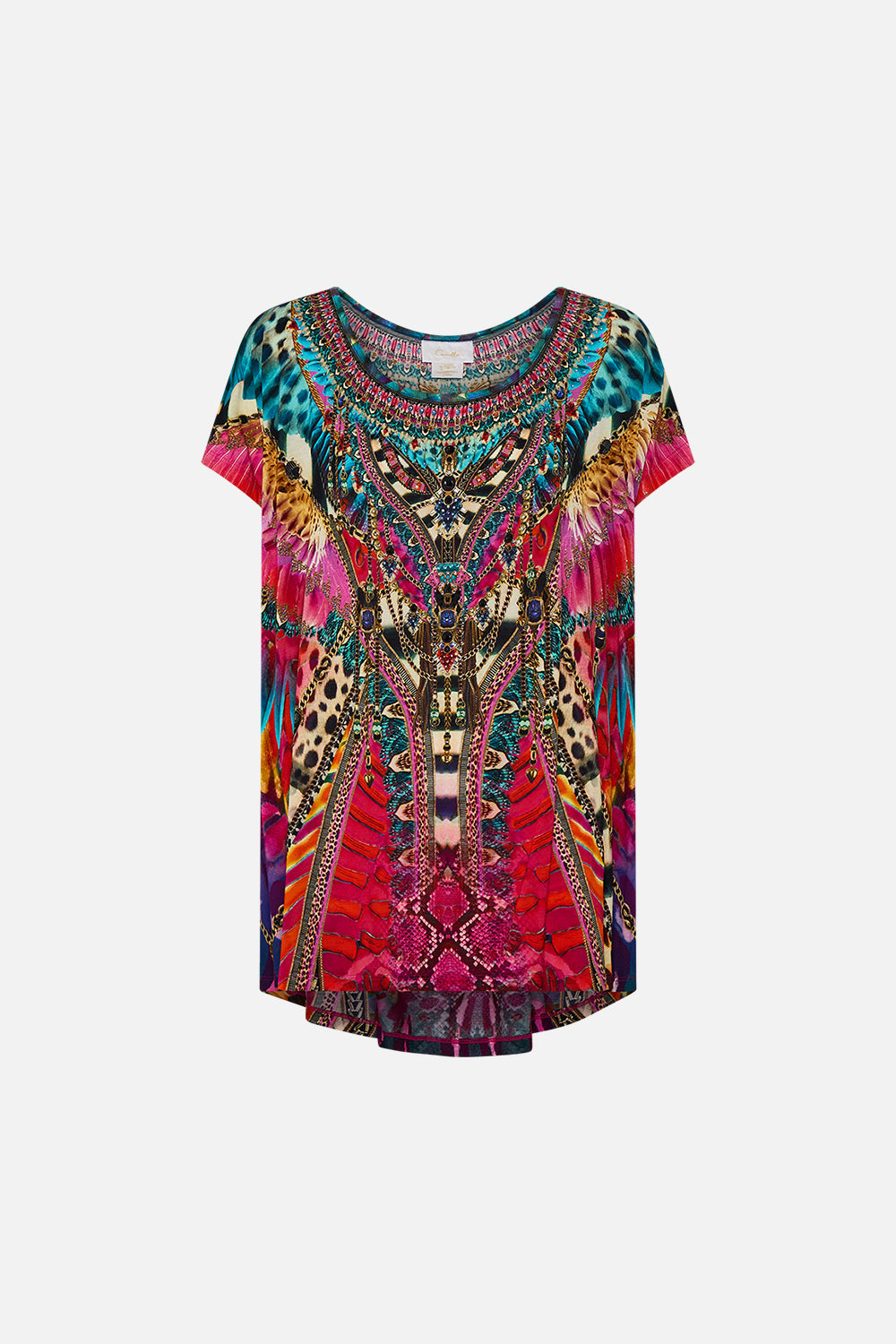 CAMILLA Loose Fit Tee Multi in Sahara Supernatural print.